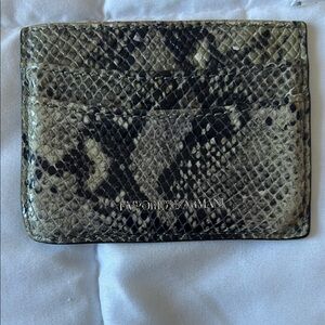 Chic Snakeskin Card Holder